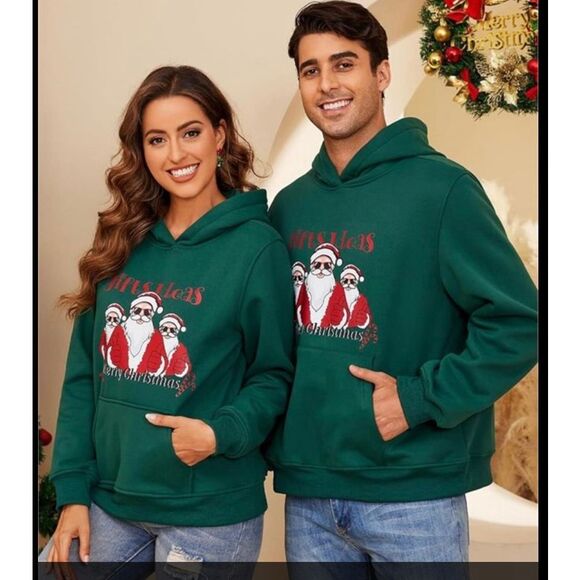 No Brand Tops - Ugly Christmas sweater sweatshirt for couple XXL, L fleece lined hooded sweatshi